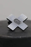 Parts of Four "+" earrings (top, 0.3 ct, 23mm) 1135-9-KA+DIA PPOF23